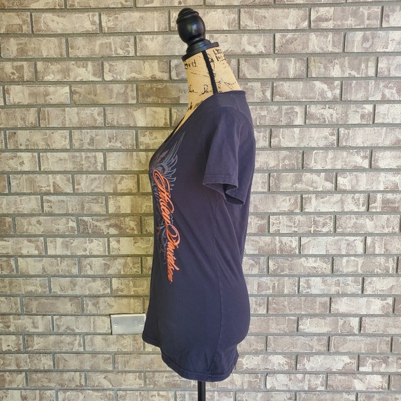 Harley Davidson motorcycle women's t-shirt v neck - Picture 7 of 12